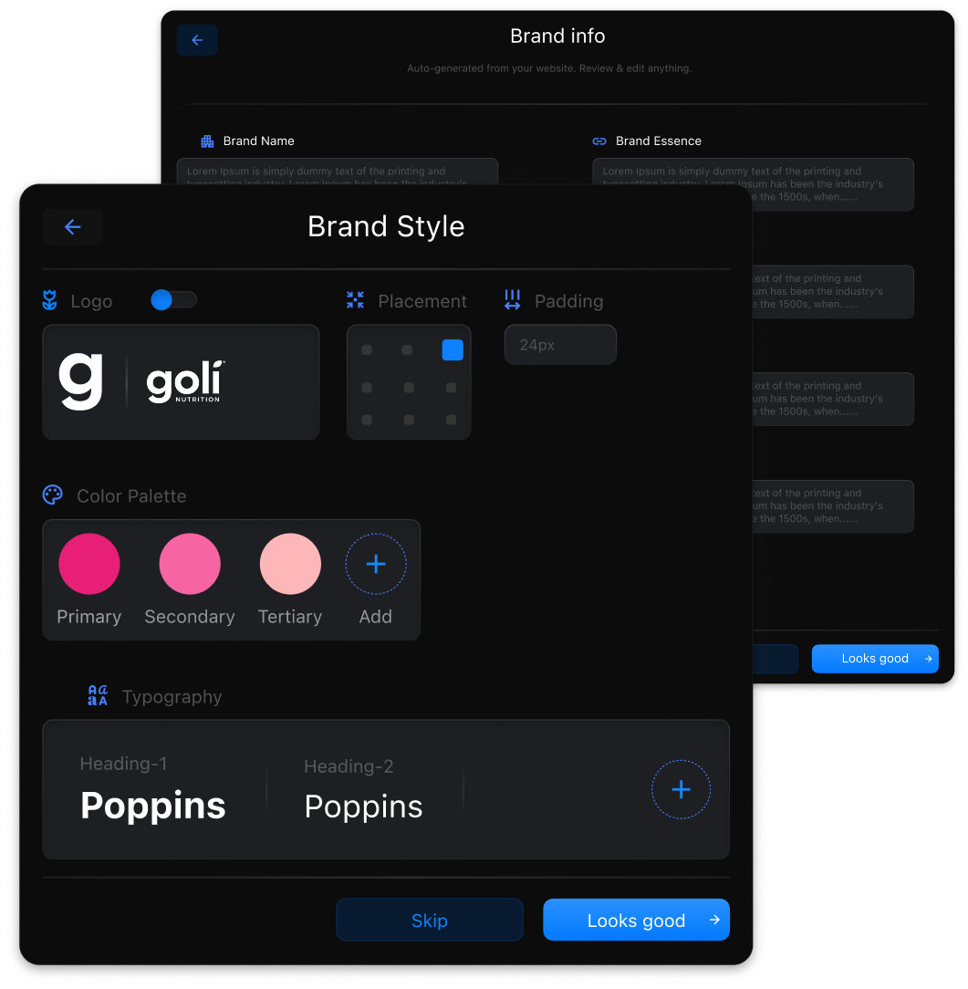 Guidelines are created automatically